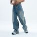 National Trend American Style Summer Loose Wide-Leg Jeans Unisex Hip-Hop Straight High Street_mkmklike.com