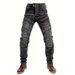 Denim Men's Slim Fake Zipper Splicing Black Jeans Motorcycle Retro Locomotive Riding Denim Men's Pants_mkmklike.com