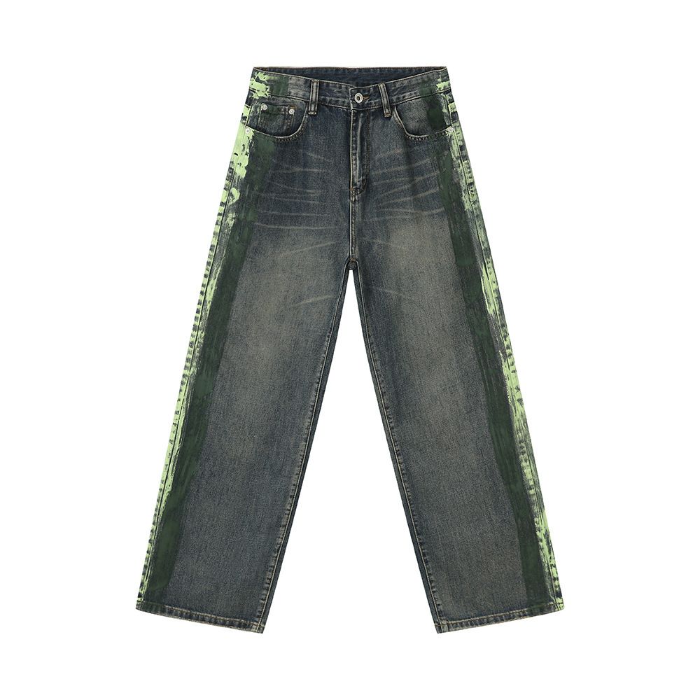 EF JEANS | 2024 New American Trend Side Graffiti Design Hip Hop Street Jeans_mkmklike.com