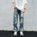 Men's Clothing Men's Jeans High Quality Hong Kong Style Design Niche Workwear Trousers Trendy Jeans_mkmklike.com