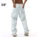 EF JEANS | 2024 New Product, Japanese Light-colored Simple Straight Loose Casual Jeans Trendy Daily Versatile_mkmklike.com