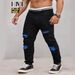 Plus Size Men's Jeans Trendy High Street Ripped Patches Slim Fit Straight Leg Long Pants_mkmklike.com
