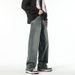 Vintage Washed Denim Bell-Bottom Jeans For Men & Women - Relaxed Fit Retro High-Waisted Wide Leg Trousers_mkmklike.com