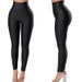 Women's high waist elastic solid color leggings large size fitness sports yoga pants_mkmklike.com
