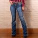 Women’s Low-Rise Stretch Flare Jeans – High Elasticity Denim Pants With Slim Fit (S-XXL, Dark Blue)_mkmklike.com