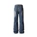 Vintage Distressed Wide-Leg Jeans – Knife-Cut & Whisker Washed, Retro Two-Tone Flared Denim_mkmklike.com