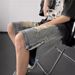 Men's Clothing Ripped Denim Shorts Men's Summer Thin American High Street Zipper Slit Loose Straight Casual Five Point Pants_mkmklike.com