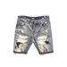 Men's Clothing Denim Shorts Men's Trendy Scratched Patch Beggar 5 Point Pants Internet Celebrity Douyin Light Colored Trendy Brand Summer_mkmklike.com