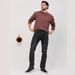Men's Clothing Men's Fleece Lined Jeans Winter Straight Leg Slightly Flared Wide Leg Pants For Formal & Casual_mkmklike.com