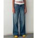 Vintage Low-Rise Straight Leg Jeans For Women - Classic Washed Denim With Wide Leg Design, Retro Style, Comfortable Cotton Fabric_mkmklike.com