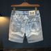 Men's Clothing Fashion Hole Denim Shorts Shorts Thin Style Trendy Fashion Heavy Washed Shorts_mkmklike.com