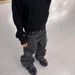 High Street Raw Denim Patchwork Jeans – Men’s Clean Fit Wide-Leg Trousers (Vintage Washed, Double Waistband, S-3XL, Retro Streetwear)_mkmklike.com