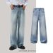 Men's Clothing Autumn And Winter Neutral Style Loose A Type Oversize Straight Leg Slightly Wide Leg Jeans For Men And Women_mkmklike.com