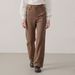 Cross-border Ins American Retro Brown Reverse-wear Patchwork Jeans, Stylish High-waisted Straight Wide-leg Loose Long_mkmklike.com