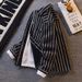 Retro Color Blocked Striped Denim Shirt, Loose And Versatile Shirt Jacket For Men_mkmklike.com