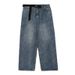 Nordmann American Style INS Japanese Retro Jeans Men Loose Straight Fit Draped Wide Leg Solid Color Trendy Brand High Street Dad_mkmklike.com