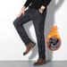 Men's Fleece Pants Winter Warm Straight Jeans Men's Fleece Thickened Extra Large Size Business Jeans Men's Fat_mkmklike.com