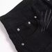 Men's Dark Streetwear Embroidered Flare Jeans - Black Distressed Denim Pants With Silver Stitch - Retro Punk Slim Fit Trousers For Men_mkmklike.com