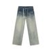 EF JEANS | 2025 Spring New Product Casual Retro Washing Gradual Change Whitening Lace Up Old Jeans Trendy Man_mkmklike.com