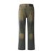 Washed Yellowing Crease Denim Men's Punk Street Fashion Handmade Frayed Pockets Loose Wide-Leg Straight Pants_mkmklike.com