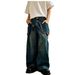 Men's Clothing Two Piece Pocket Jeans For Men And Women Spring And Autumn American Oversize Pants High Street Loose Wide Leg Trousers_mkmklike.com