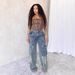 Women's Clothing Jeans Autumn And Winter New Star Tassel Raw Edge Loose Straight Casual Pants Women_mkmklike.com