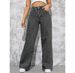 Women's plus Size Straight Leg Jeans Fashionable Loose Fit Denim Imported from Europe America And Southeast Asia_mkmklike.com