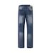 New Spring Summer Washed Vintage Indigo Commuter Casual Slim Straight Jeans For Men_mkmklike.com
