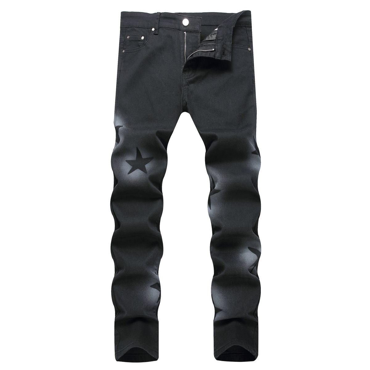 Men's Trendy Denim Trousers Fashionable Jeans_mkmklike.com