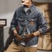 Retro Workwear Denim Jacket, Trendy Loose And Versatile Top, Men's Shirt Type Jacket_mkmklike.com