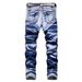 Men's Straight Leg Slim Fit Jeans Elastic Waist Patterned Crafted for All Seasons_mkmklike.com