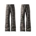 American-style High Street Cool Distressed Street-style Flared Camouflage Pants, Autumn Loose Plus-size Slimming Jeans_mkmklike.com
