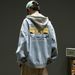 Loom Autumn For Men Korean Trendy Loose Fit Brand European And American Street Style Ins Super Handsome Hooded Denim Jacket_mkmklike.com