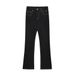 Vibe American High Street Micro-pull Jeans Men's Trend Fashion Ruffian Handsome Loose Series Bright Line Wide-footed Horn Trousers_mkmklike.com