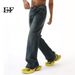 EF JEANS | 2024 New Versatile American Wax Surface Coated Blue Mop Jeans Tide_mkmklike.com