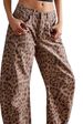 Women's Loose Fit Denim Jeans Floral Print Cropped Wide Leg mid Waisted Y2K Style Autumn Winter Fashion_mkmklike.com