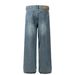 Men's Clothing Street Fashion Trendy Neutral High End Blue Deconstructed Waist Design Loose Jeans_mkmklike.com