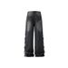 Men's Clothing Unisex High Street Patchwork Striped Star Appliqué Straight Leg Jeans Distressed Flared Wide Leg Floor Length High Street_mkmklike.com