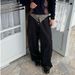 Black Paisley Patchwork Raw Denim Jeans – Unisex Straight-Leg Vintage Fit (S-3xl) Chainstitch Hem_mkmklike.com