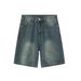 Men's Clothing | Distressed Washed Denim Shorts For Men, Summer Straight Leg, Five Point Pants, Retro Mid Length Pants_mkmklike.com