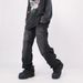 Men's Retro American Pleated Straight Leg Jeans Trendy High Street Style Slimming Distressed Washed Trousers_mkmklike.com