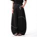 Black Embroidered Jeans Men's Straight Loose Scimitar Wide Legs American High Street Pants Trendy Brand Ruffian Handsome Design Trousers_mkmklike.com