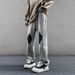 Nordmann American Style Men's Jeans With Design Sense, Side Slit, Zipper, Hip-Hop Casual Pants, Loose Straight Leg, Autumn And_mkmklike.com