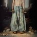 Vintage High-Waisted Distressed Jeans – Oversized Straight-Leg With Red Pendant & Contrast Stitching (S-XXXL)_mkmklike.com