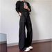 Vintage American Raw Denim Jeans For Men – Black Bootcut Staple With Classic Stitching (S-XXXL, Mid-Rise, Polyester Blend)_mkmklike.com