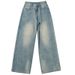 American High Street Retro Wide-leg Pants For Trendy Girls, Loose And Drapey, Distressed, Floor-length Women's Trousers,_mkmklike.com
