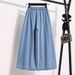 European And American Foreign Trade Clothing Factory Summer Plus-size Women's Drawstring Ultra-thin Fabric Elastic Waist_mkmklike.com