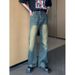 Nordmann Vintage Jeans For Men High-End Loose Straight Casual Autumn Winter American High Street Trendy Cool Long Pants_mkmklike.com