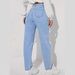 Women's Clothing Trendy Distressed Ripped Jeans For Women Washed Straight Leg Ladies Trousers_mkmklike.com