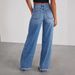 Women's Clothing Loose Wide Leg Side Seam Stitching Frayed Hem Jeans_mkmklike.com